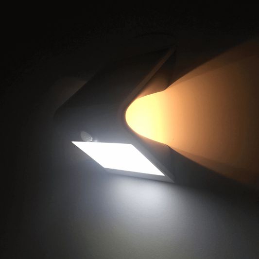 Solar wandlamp Carl met 14 leds en bewegingsmelder op zonne energie