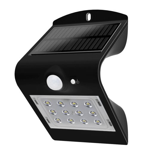 Solar wandlamp Carl met 14 leds en bewegingsmelder op zonne energie