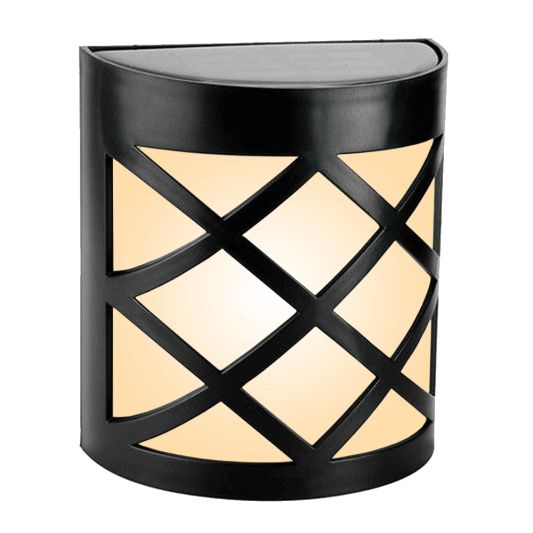 3x Solar wandlamp China RGBW buitenlamp op zonne energie