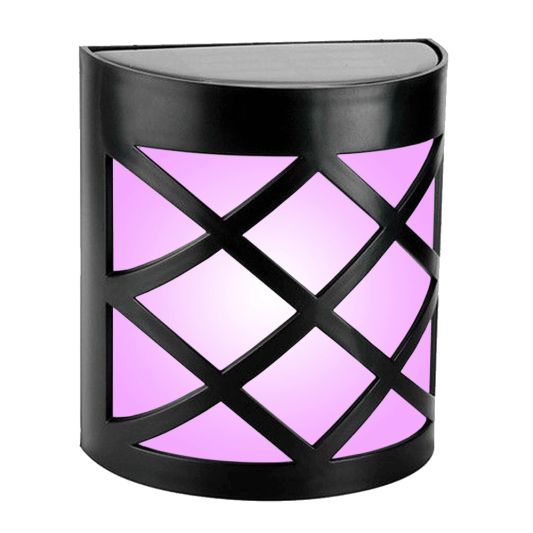 3x Solar wandlamp China RGBW buitenlamp op zonne energie