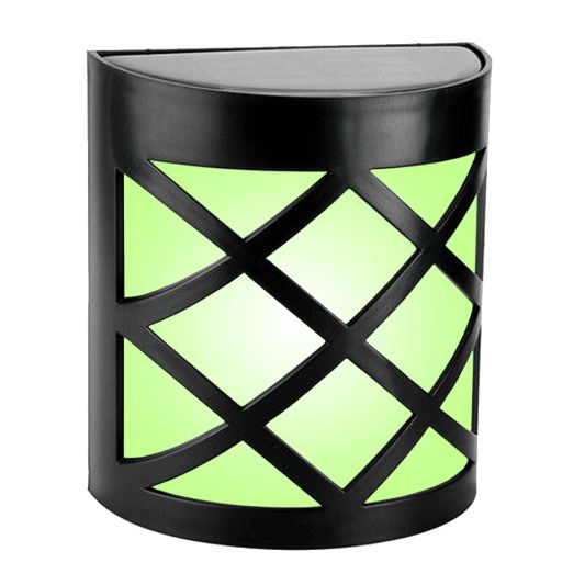 3x Solar wandlamp China RGBW buitenlamp op zonne energie