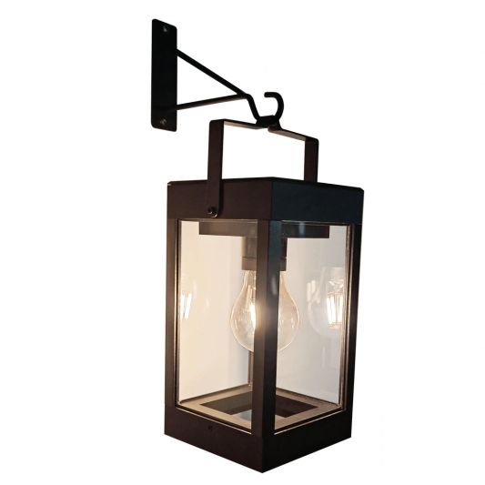 Solar wandlamp Cube op zonne-energie met beugel