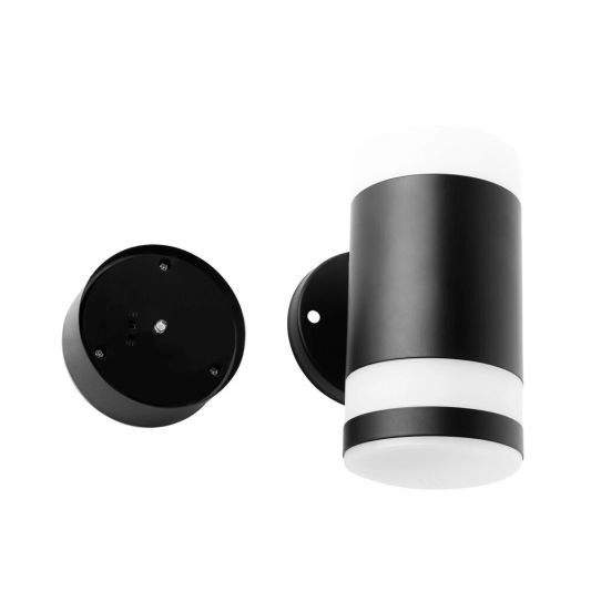 Solar wandlamp Dali op zonne-energie - Moderne zwarte buitenlamp met warm wit licht