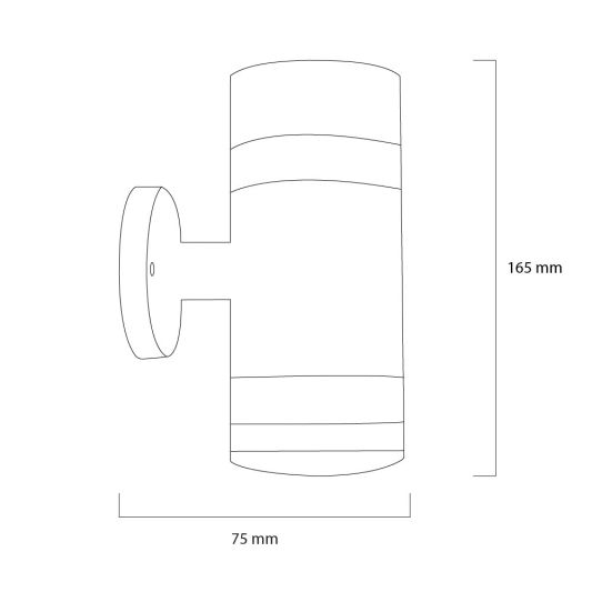Solar wandlamp Dali op zonne-energie - Moderne zwarte buitenlamp met warm wit licht