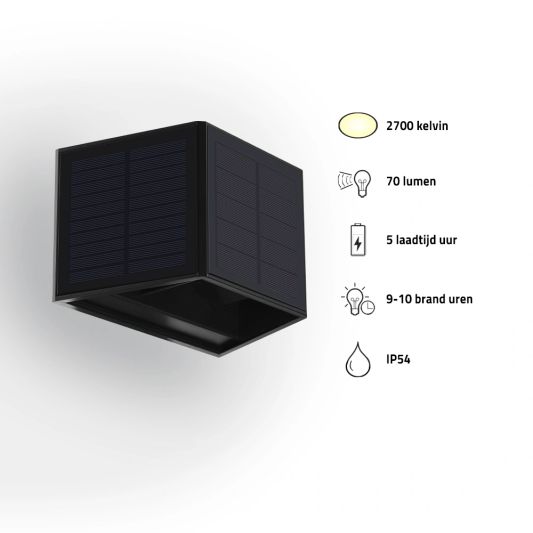 Solar wandlamp Ebbe - Voordeelset van 2 stuks