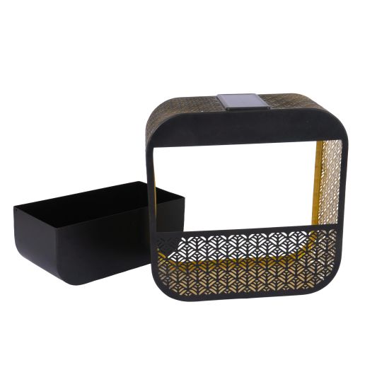 Solar wandlamp Flor - Met plantenbakje - Recht