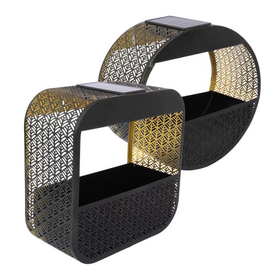 Solar wandlamp Flor - Met plantenbakje - Recht