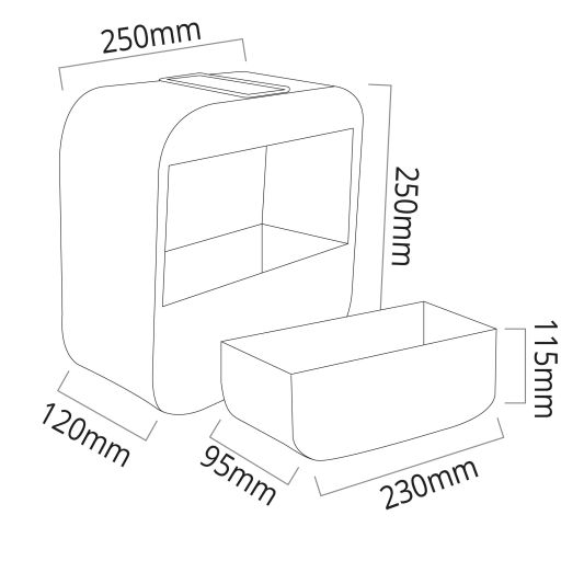 Solar wandlamp Flor - Met plantenbakje - Recht
