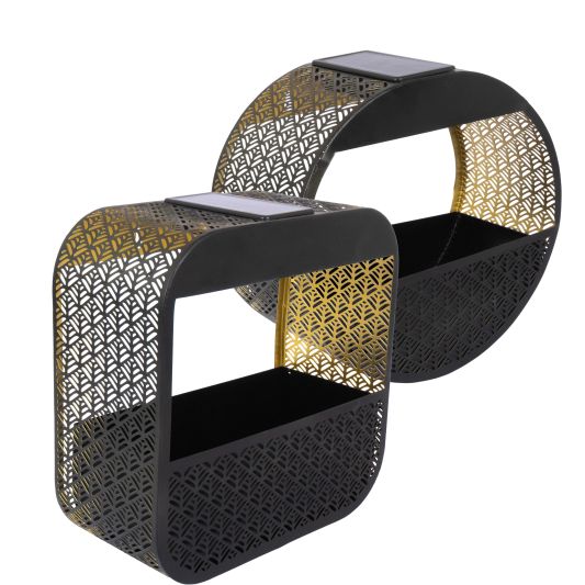 Solar wandlamp Flor - Met plantenbakje - Rond