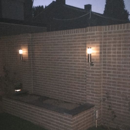 Solar wandlamp Lucifer RVS op zonne energie