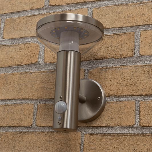 Solar wandlamp Lugano met bewegingssensor op zonne-energie