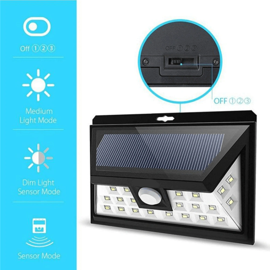 Solar wandlamp Motion II met sensor op zonne energie