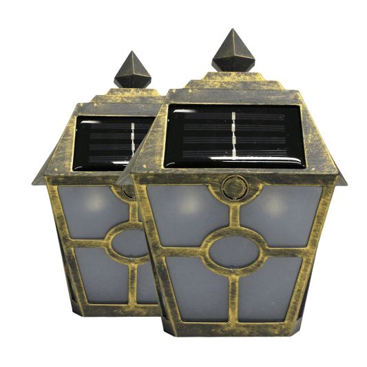 Solar wandlamp München goud 2 stuks