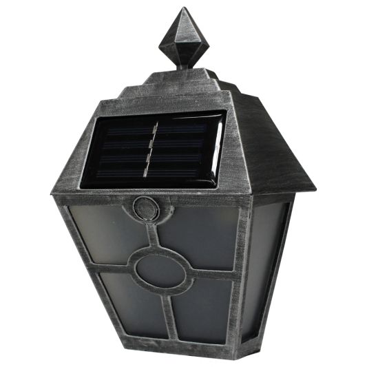 Solar wandlamp Munchen zilver 2 stuks