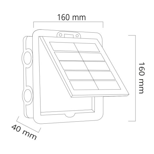 Solar wandlamp Newton warm wit licht