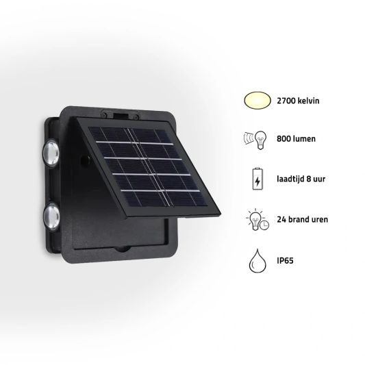 Solar wandlamp Newton warm wit licht