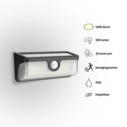 Solar wandlamp Nova - Helder wit licht