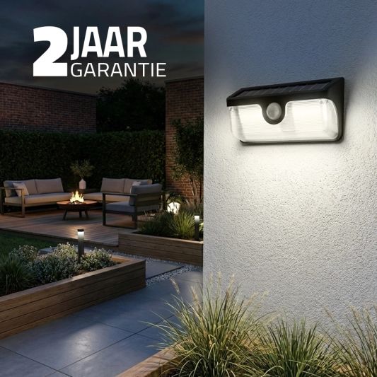 Solar wandlamp Nova - Helder wit licht - Set van 2