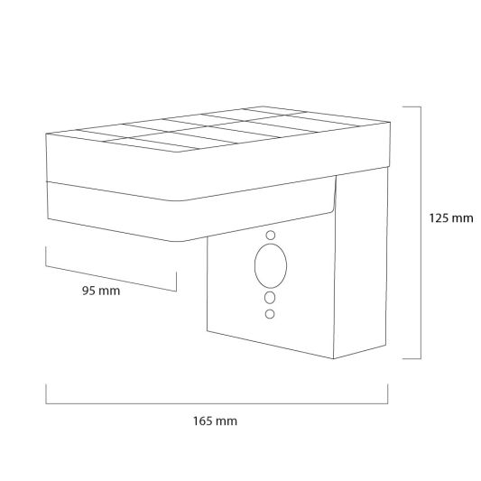Solar wandlamp Oslo warm wit licht met bewegingssensor