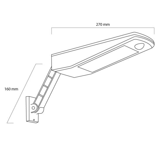 Solar wandlamp Paddle met bewegingssensor in zwart