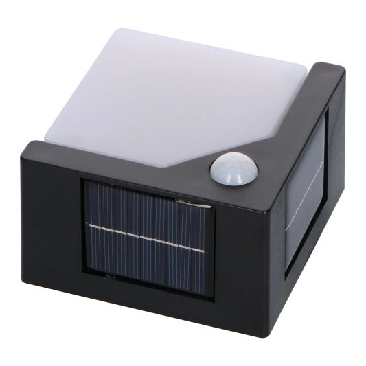 Solar wandlamp Prism met bewegingssensor en warm wit licht