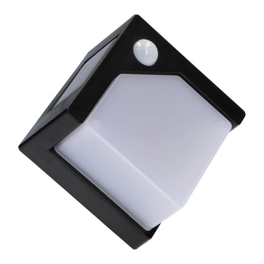 Solar wandlamp Prism met bewegingssensor en warm wit licht