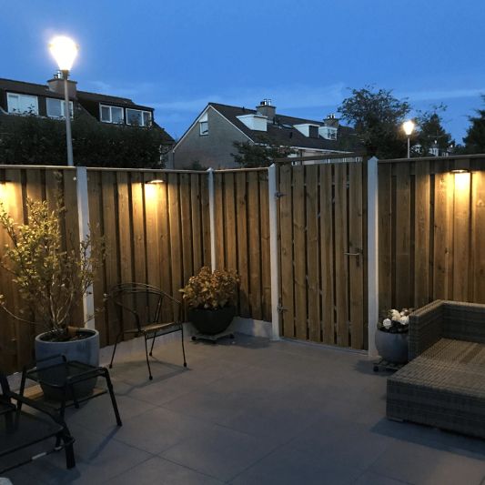 Solar wandlamp Slim II met 49 leds en bewegingsmelder RVS op zonne-energie