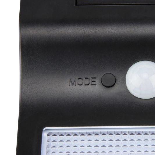 Solar wandlamp Slim met 36 leds en bewegingsmelder Zwart op zonne energie voordeelset van 4 stuks