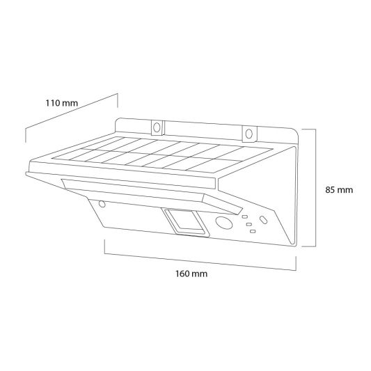 Solar wandlamp Stuttgart met 21 leds en bewegingsmelder RVS op zonne-energie