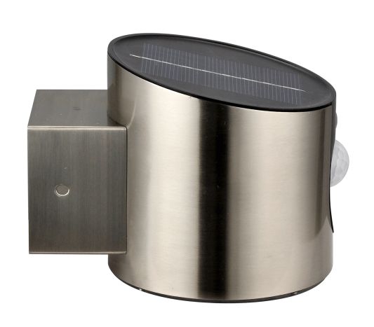 Solar wandlamp Tinn I RVS met bewegingsmelder op zonne energie