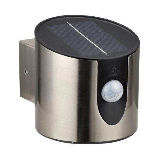 Solar wandlamp Tinn I RVS met bewegingsmelder op zonne energie
