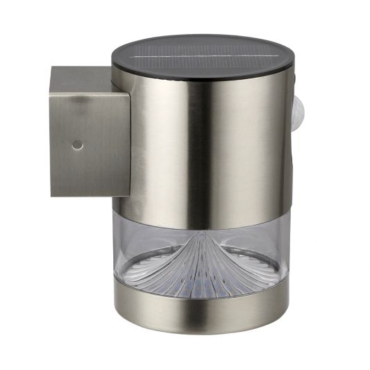 Solar wandlamp Tinn III RVS met bewegingsmelder op zonne energie