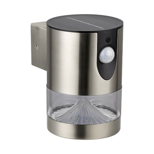 Solar wandlamp Tinn III RVS met bewegingsmelder op zonne energie