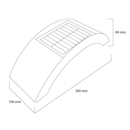 Solar wandlamp Ufo II met bewegingsmelder buitenlamp op zonne energie