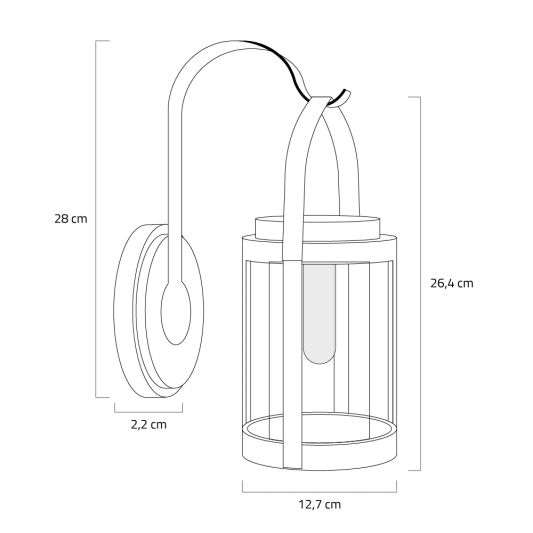 Solar wandlamp Venice met led filament lamp - Voordeelset 2 stuks