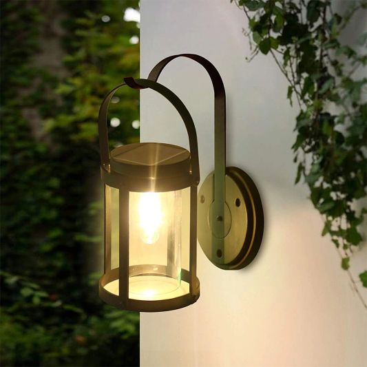 Solar wandlamp Venice met led filament lamp
