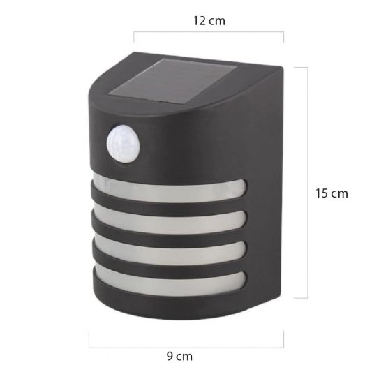 Solar wandlamp Zebra op zonne-energie met bewegingsmelder