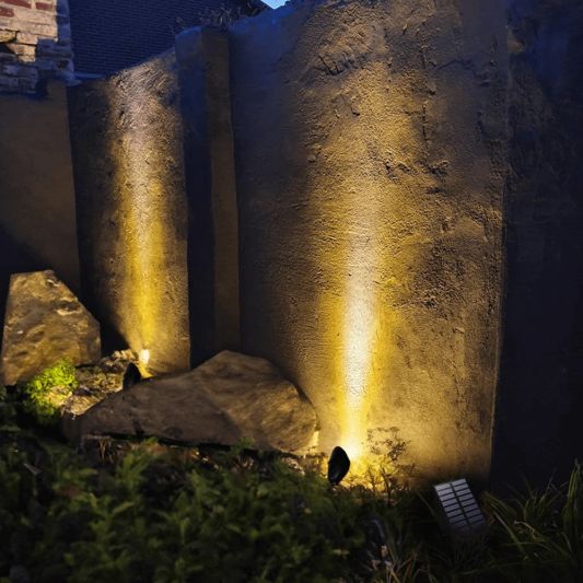 Solar wandspot Heads complete set met twee spots en los solarpaneel