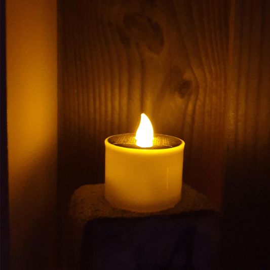 Solar waxinelichtjes led kaarsen 6 stuks