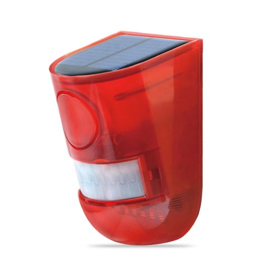 Solarlamp Alert met rode LED verlichting en 4 lichtstanden