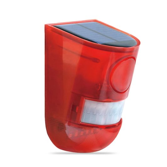 Solarlamp Alert met rode LED verlichting en 4 lichtstanden