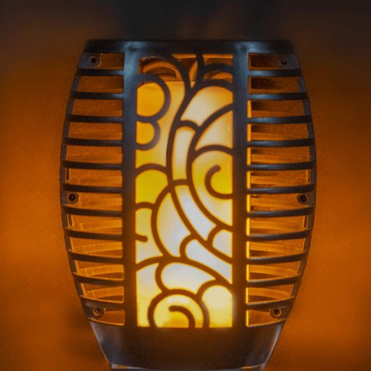 Solarlamp Fakkel Small voordeelset 3 stuks zwart met vlameffect