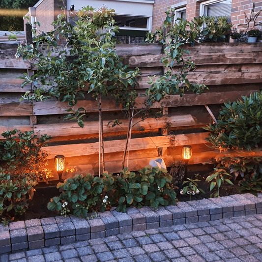 Solarlamp Fakkel voordeelset zwart met schemersensor