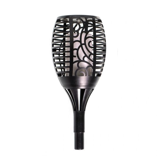 Solarlamp Fakkel Small voordeelset 4 stuks zwart met vlameffect