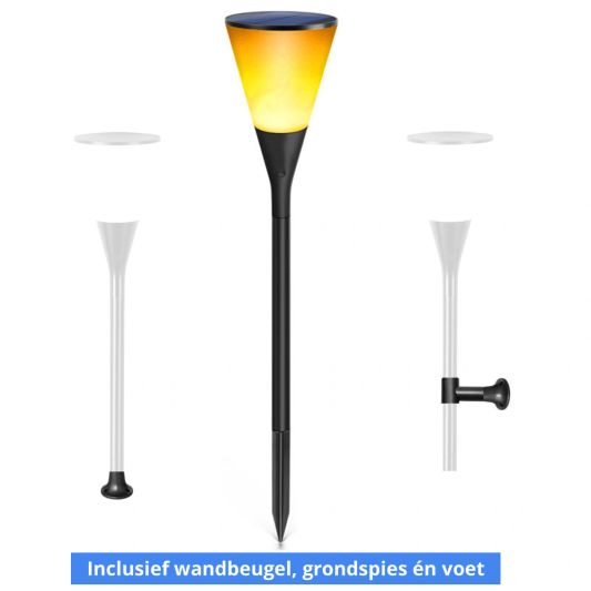 Solarlamp Flame met vlameffect en schemersensor