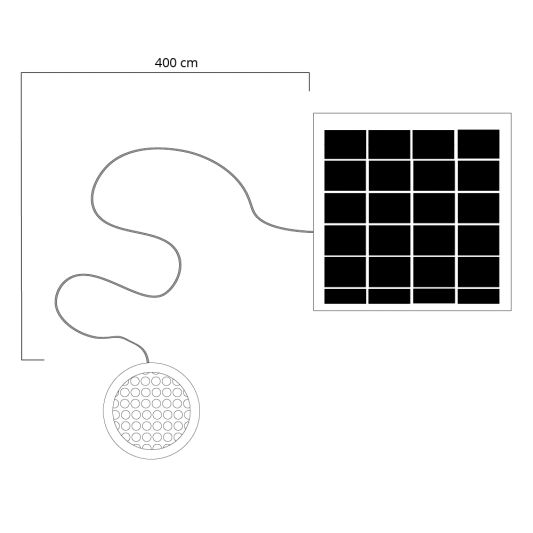 Solarlamp Flex met afstandsbediening en los solarpaneel