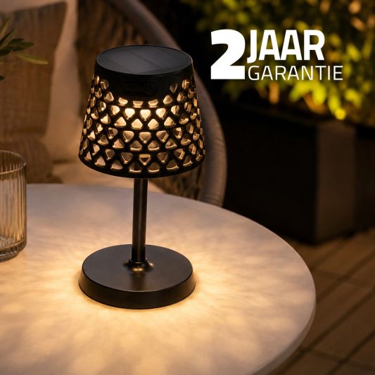 Solarlamp Porto op zonne energie zwart