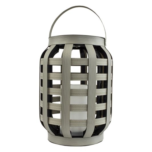 Solarlamp Woodstyle Large geweven rotanlook op zonne-energie