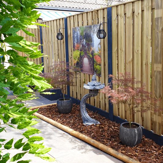 Vier stuks Solar Lantaarn Basket Medium en Small Rotanlook lamp op zonne energie