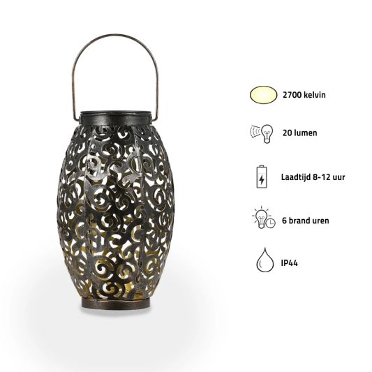 Voordeelset Solar LED tafellamp Agadir 3 stuks op zonne-energie met mooi lichteffect